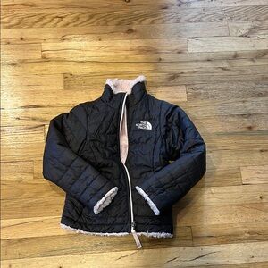 The North Face Kids Black Jacket with Pink Lining size 5